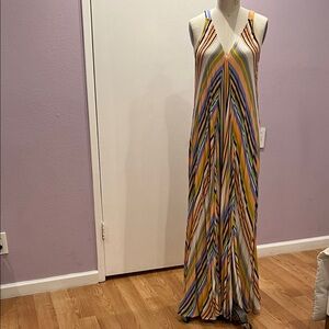Multicolor Striped Maxi Dress